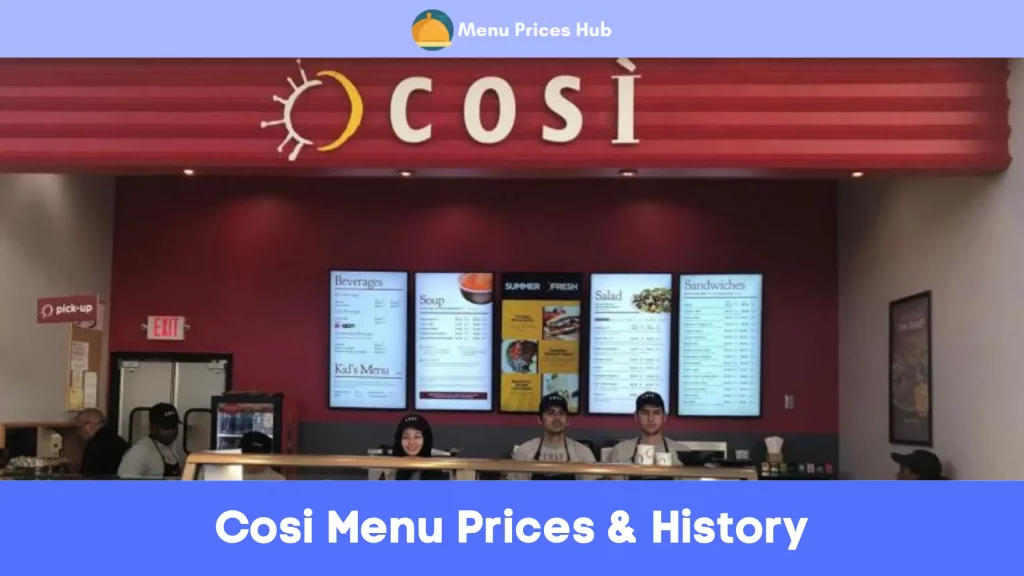Cosi Menu Prices History