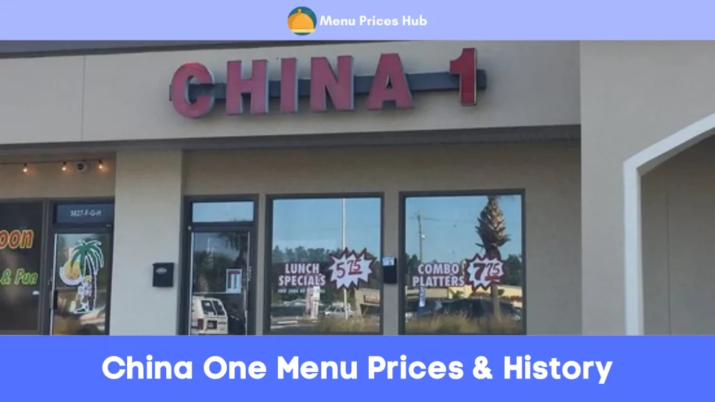 china one menu prices history