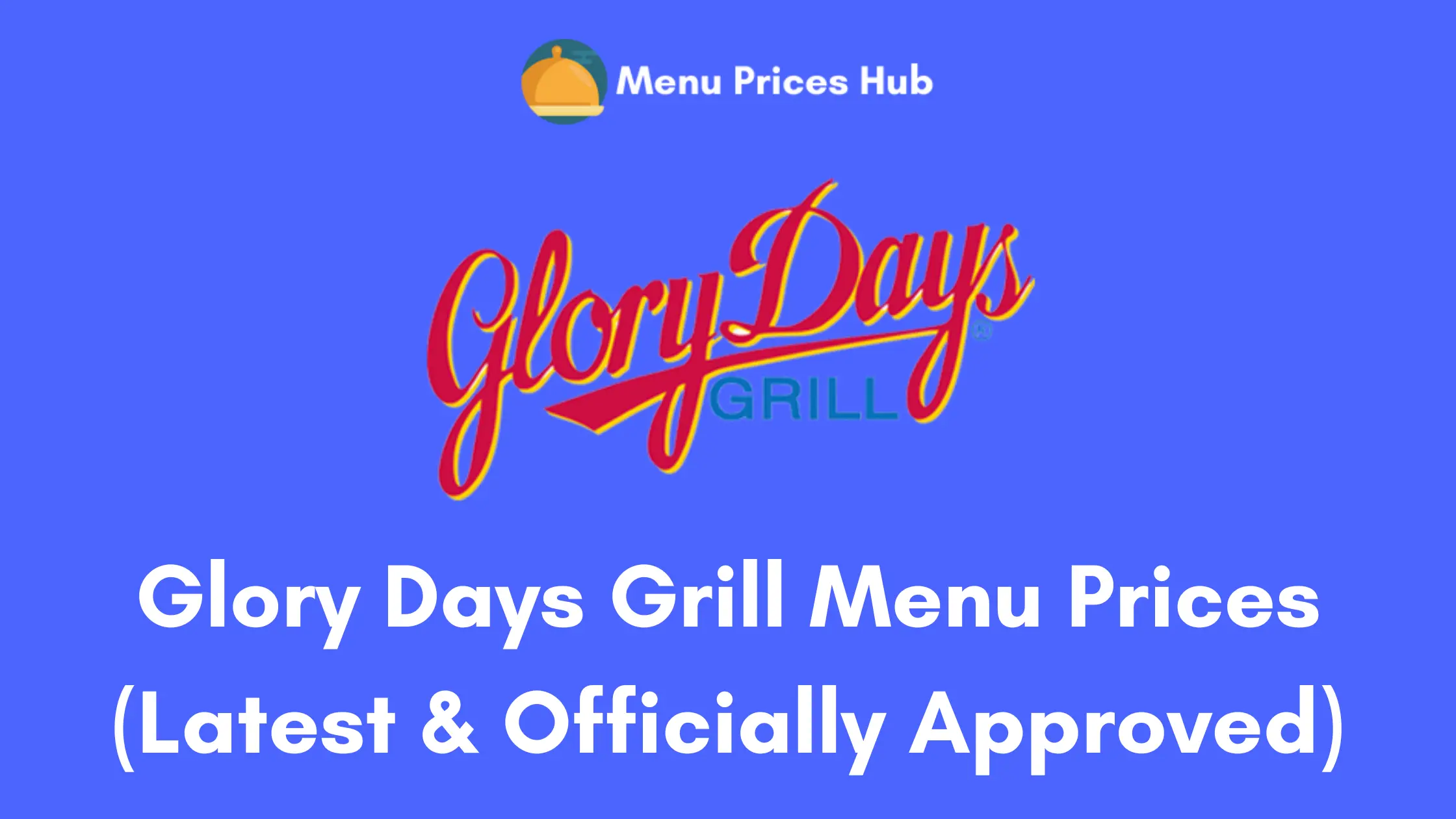glory days grill menu prices