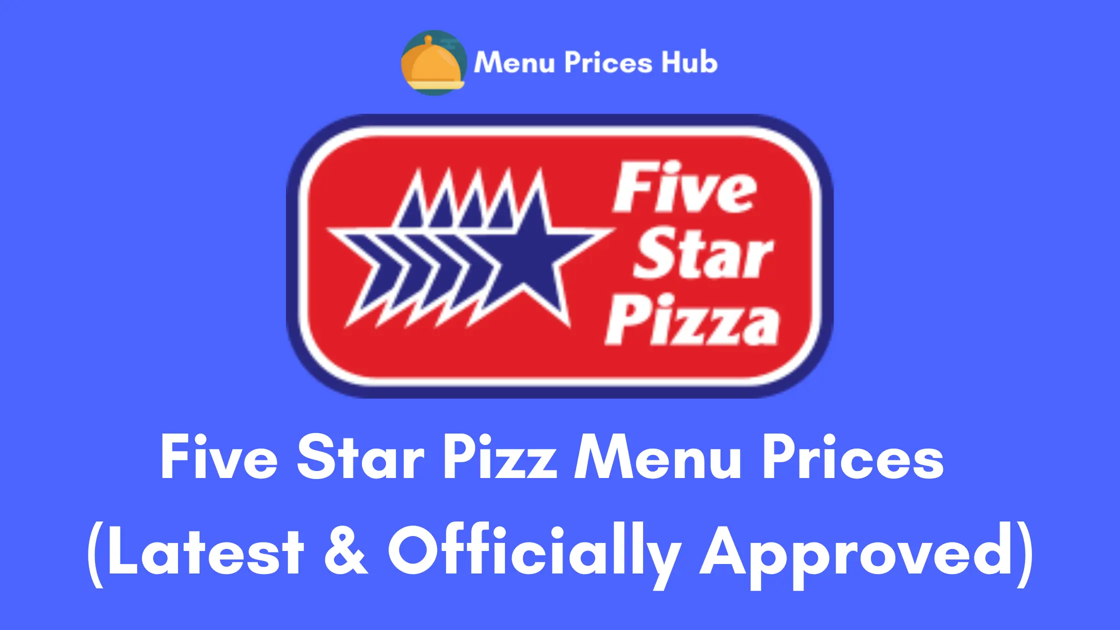 five star pizza menu prices