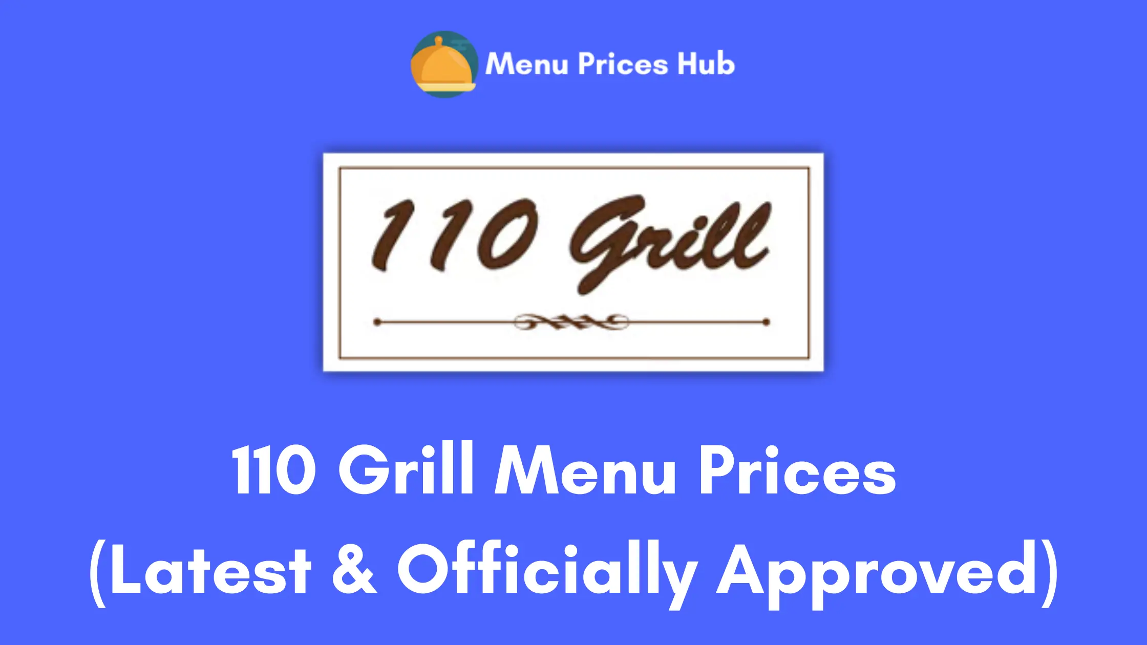 110 grill menu prices