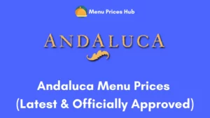 andaluca menu prices