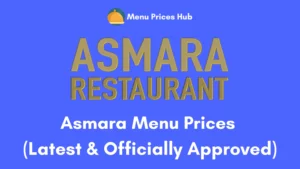 asmara menu prices